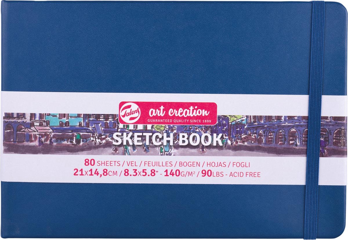 Talens Art Creation Skizzenblock 21 x 14,8 cm – 80 Blatt – Blau