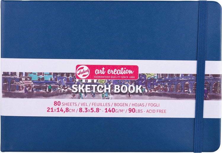 Talens Art Creation Skizzenblock 21 x 14,8 cm – 80 Blatt – Blau