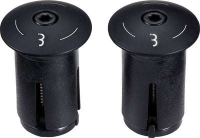 BBB Cycling Aluminium-Lenkerkappen Fahrrad zum Anschrauben – Aluminium-Endkappen Rennrad MTB – für ⌀ 18–22 mm Lenker – 2 Stück – Schwarz – BHT-97