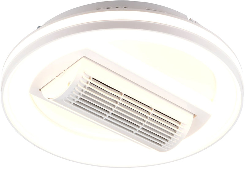 Rl lebe deine Lichtrealität Kurula - Ventilator - weiß - inkl. 1x SMD 37 W - Fernbedienung - integrierter Dimmer - stufenlos einstellbare Lichtfarbe - oszillierend - Sommer- und Wintermodus - 6 Geschwindigkeitsstufen