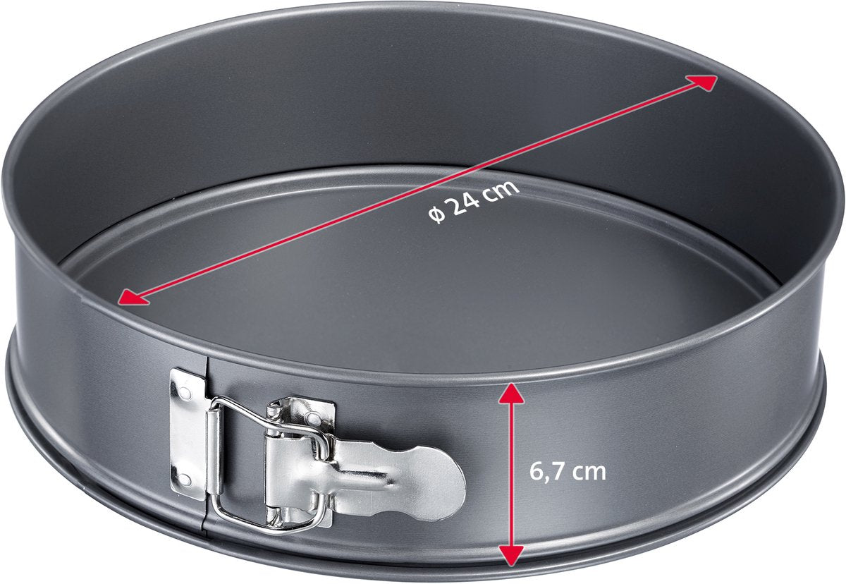 Westmark Springform, Kuchenform, ø 24 cm, mit Antihaftbeschichtung, kaltgewalzter Stahl, Rückenmeister, Anthrazit, 32642270