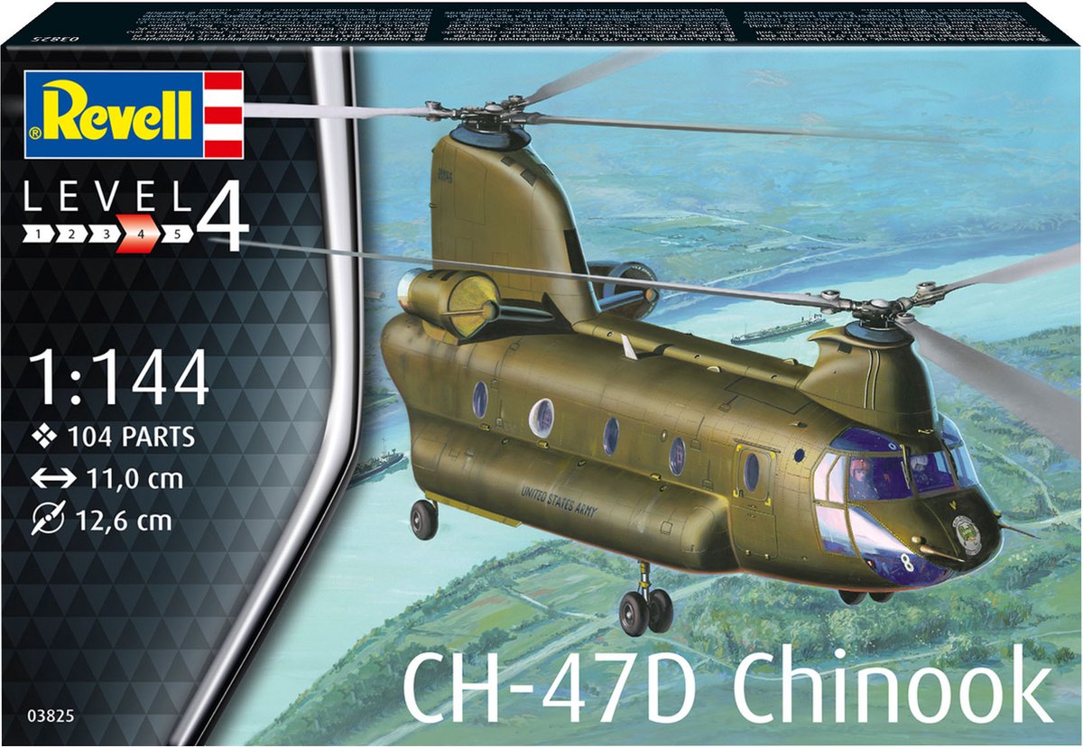 Revell Modellbausatz - CH-47D Chinook 1:144 - 104-tlg.