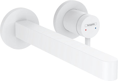 Hansgrohe finoris – Einbau-Waschtischmischer – Einhebelbedienung – mit Ablassschraube – 228 mm – mattweiß