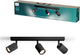 Philips Wyatt Aufbaustrahler – LED-Gu10-Fassung – ausrichtbar – 3 Lichtpunkte – Clickfix – Schwarz