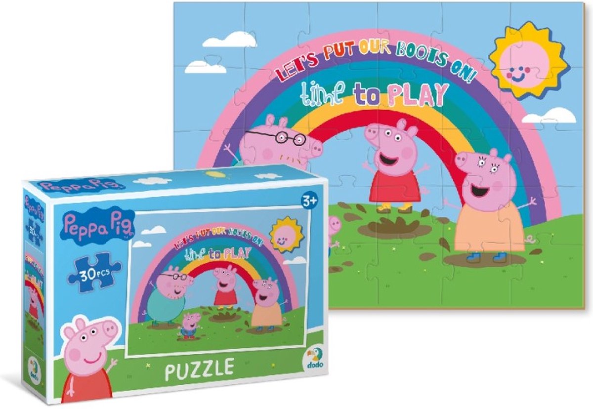 Dodo Toys - Peppa Pig Puzzle - 30 Teile - 20x27 cm - Peppa Pig Toys 3+ - Kinderpuzzle 3 Jahre