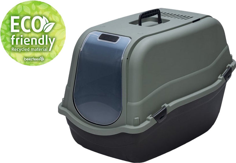 Beeztees Katzentoilette Romeo Maxi Eco Grün Schwarz 65 x 44 x 46 cm – Katze