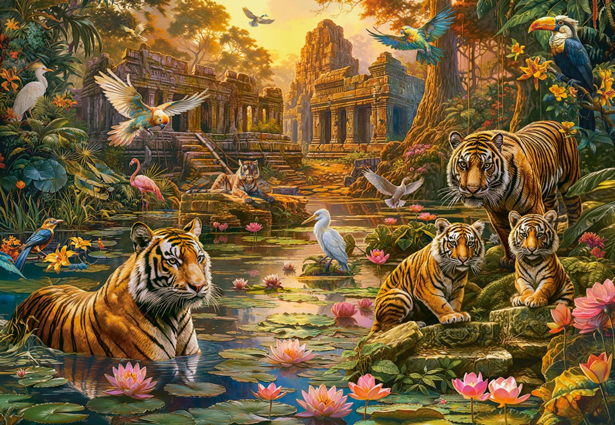Castorland Puzzle Tigerparadies – 1000 Teile Puzzle.