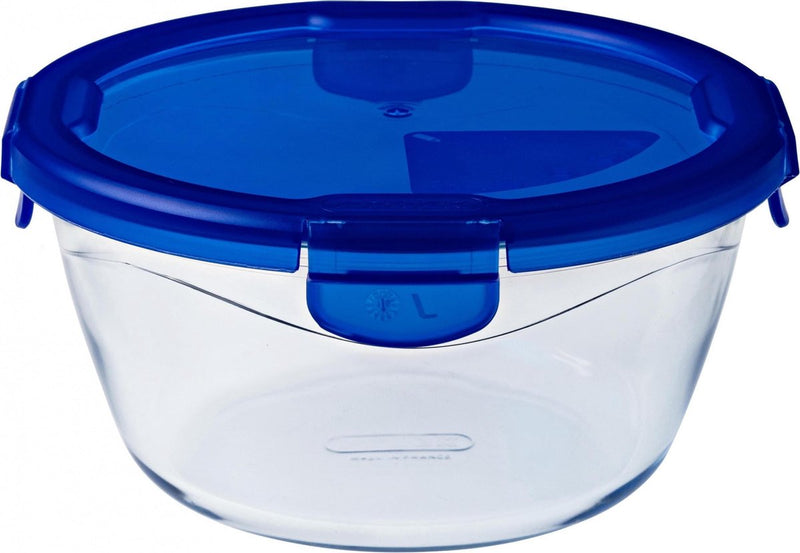 Pyrex - Cook Go Schüssel rund mit Deckel 0,7 Liter - transparent