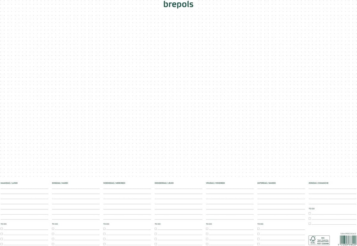 Brepols Atoma – trendiges Notizbuch – A4 – 144 Seiten – kommerziell kariert – transparentes Lila