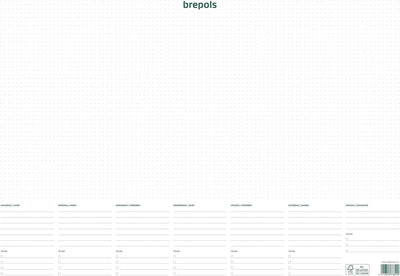 Brepols Atoma – trendiges Notizbuch – A4 – 144 Seiten – kommerziell kariert – transparentes Lila