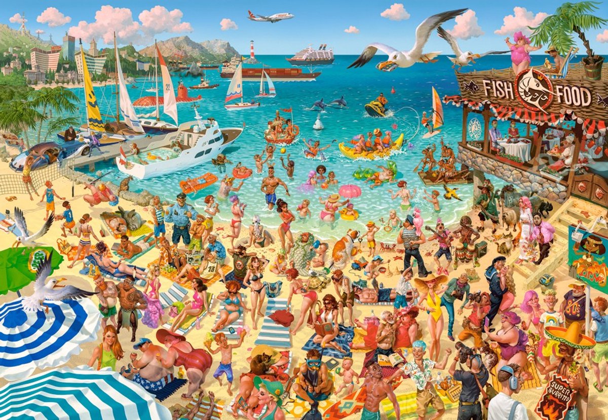 Castorland-Puzzle – Spaß am Meer – 1000-teiliges Puzzle.