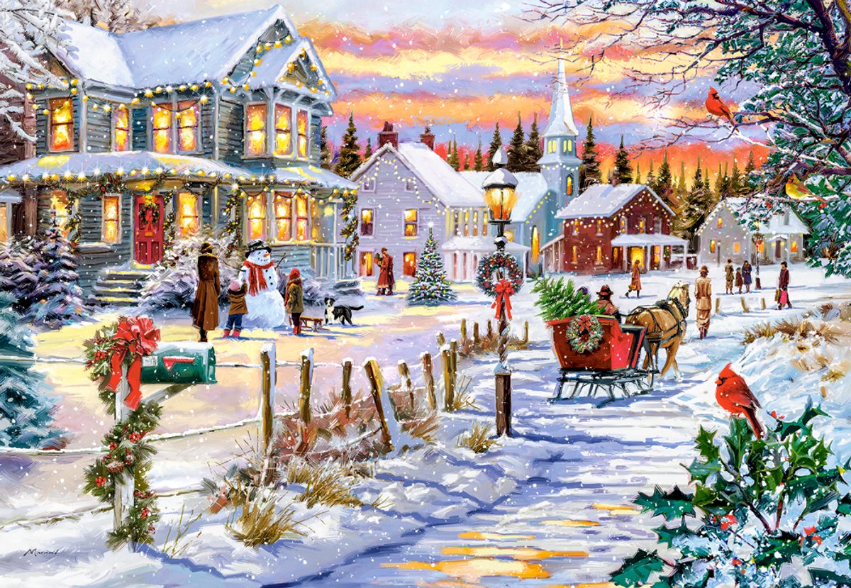 Castorland Weihnachtspuzzle 1000 Teile – Der Weihnachtsbaum kommt Puzzle.