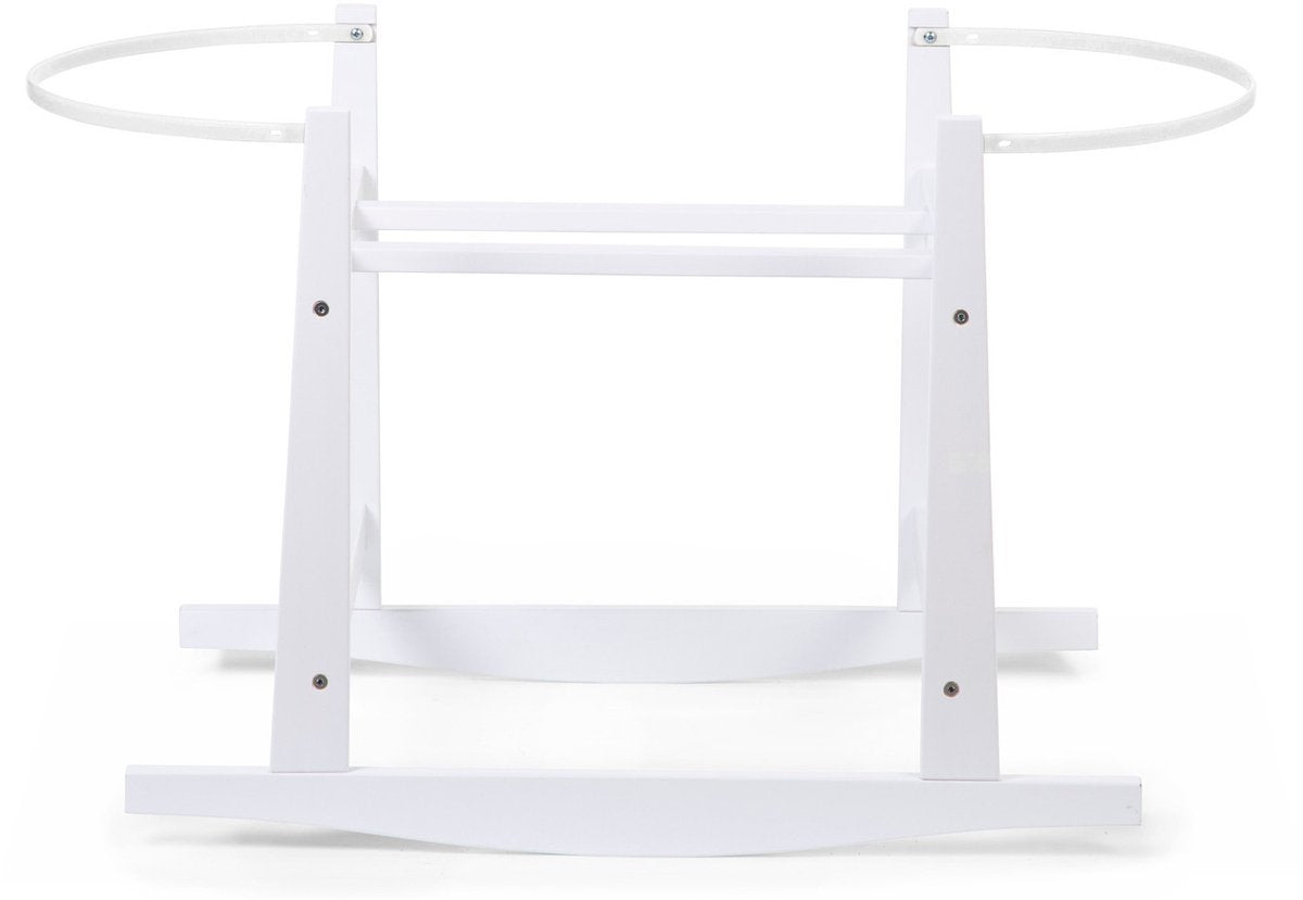 Childhome Krippenständer für Babykörbchen – Kiefernholz – weiß – 85 x 46 x 54 cm