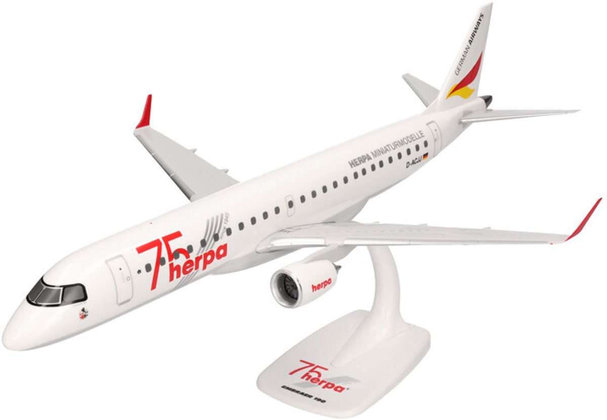 Herpa Embraer E190 German Airways 75 Jahre