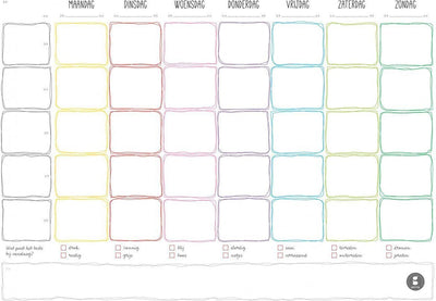 Markenloser Sans-Marque-Sensible-Wochenplaner-Notizblock im A4-Format