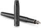 Parker im monochromen Füllfederhalter | blaue Tinte | Gunmetal-Finish und Details | feiner Punkt | Geschenkverpackung