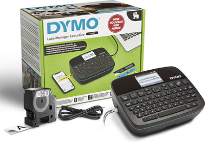 Dymo Label Manager Executive 640 CB tragbarer Etikettendrucker | Kompaktes Etikettendruckergerät mit QWERTZ-Tastatur | Bluetooth- und USB-Konnektivität | Kompatibel mit D1-Standard- und langlebigen Etiketten