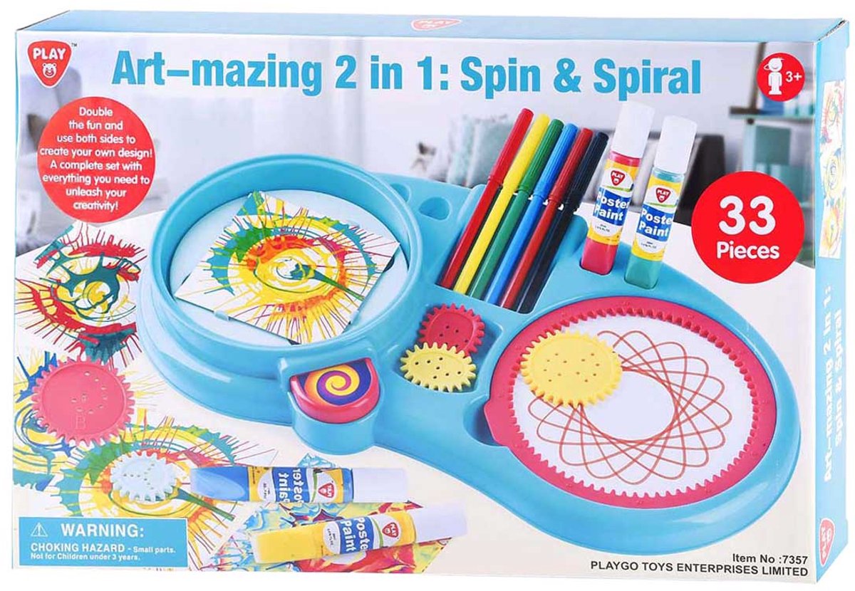 Playgo 2-in-1 Spiral-Zeichenset – 33-teilig.