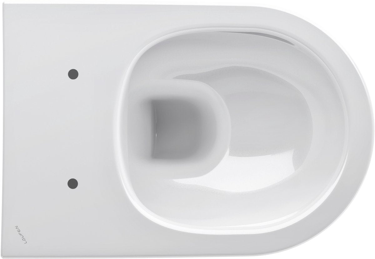 Laufen pro Wand-WC 53x36x34,5cm Tiefspüler spülrandlos aus Keramik weiß