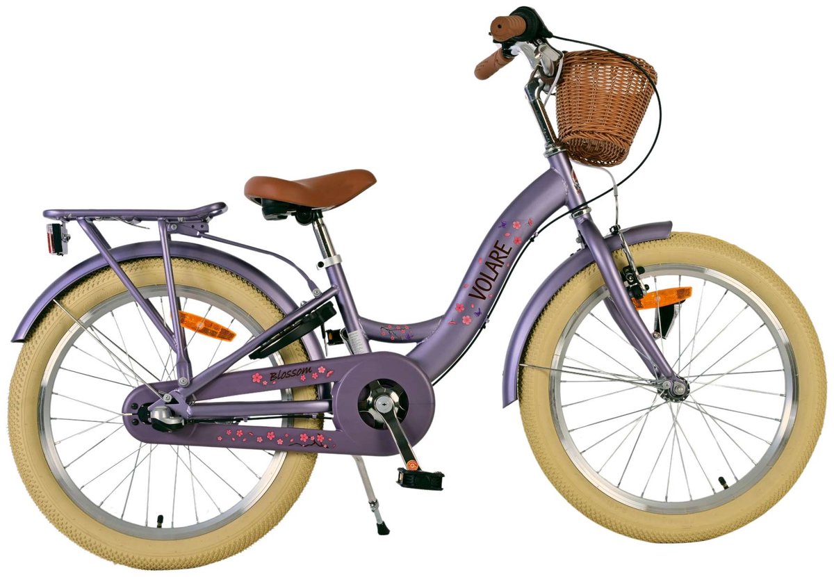 Volare Blossom Children's Bicycle - Mädchen - 20 Zoll - Lila - Nexus 3 Zahnräder