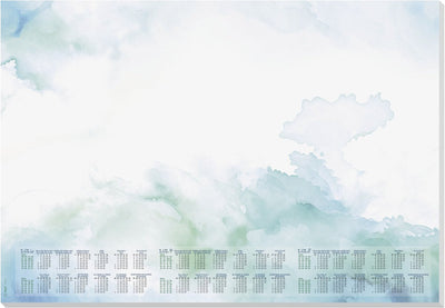 Sigel Schreibtischunterlage – Aquarell Meer – mit Kalender 2026 2027 2028 – Größe A2 – 30 Blatt zerreißbar – si-h6314