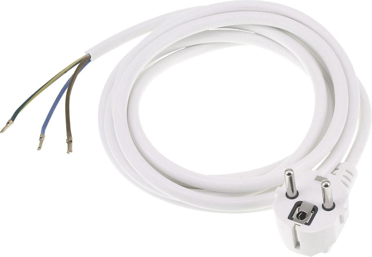 Q-Link-Verbindungskabel – geerdet – 2500 W – 3 x 1,0 mm² – 2,5 m – weiß