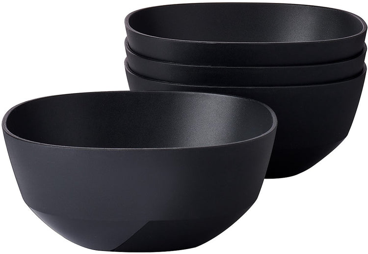 Mepal Servierschüssel Silueta - 4x 750 ml - Salatschüssel - Nordic Black