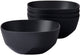Mepal Servierschüssel Silueta - 4x 750 ml - Salatschüssel - Nordic Black