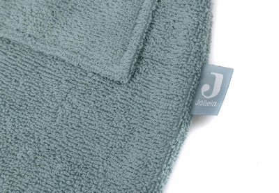 Jollein – Babybademantel Frottee 3-4 Jahre – Kinderbademantel mit Kapuze – Meeresgrün