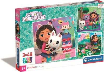 Beinpuzzle Super Color Square Gabby's Dollhouse, 3x48st.