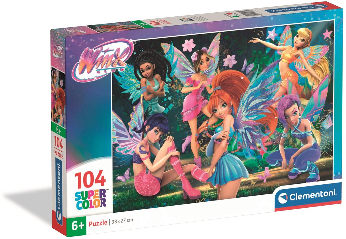 Clementoni - Puzzle - 104 Teile - Winx Club - Superfarbe - ab 6 Jahren