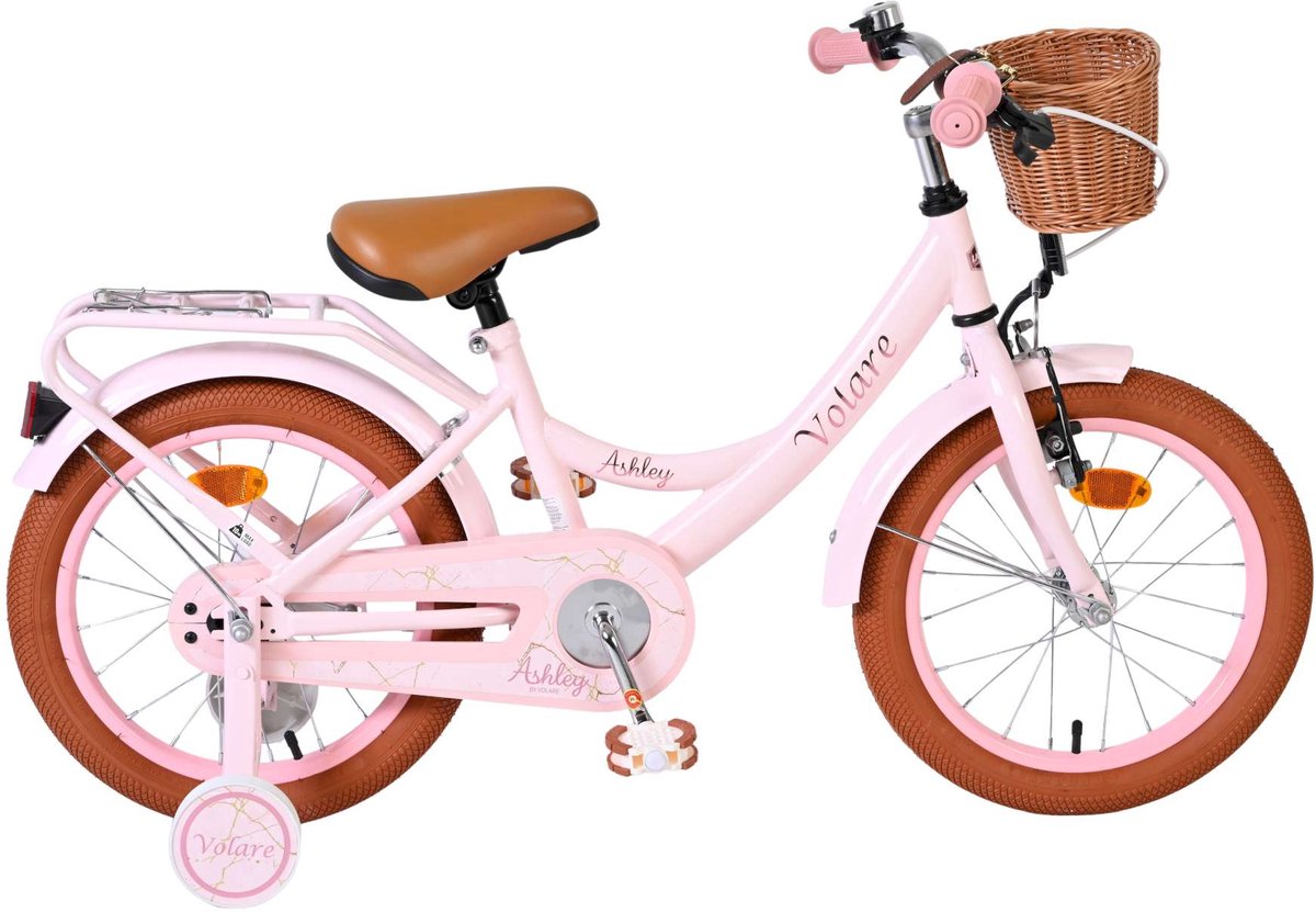Volare Ashley Kinderfahrrad – Mädchen – 16 Zoll – Rosa