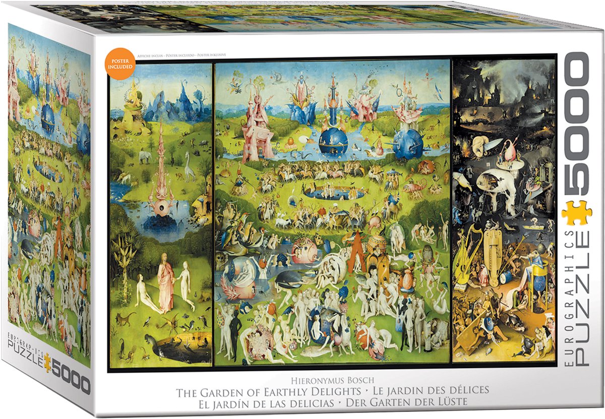 Eurographics Puzzle „Der Garten der irdischen Freuden“, 5000 Stück Pappe.