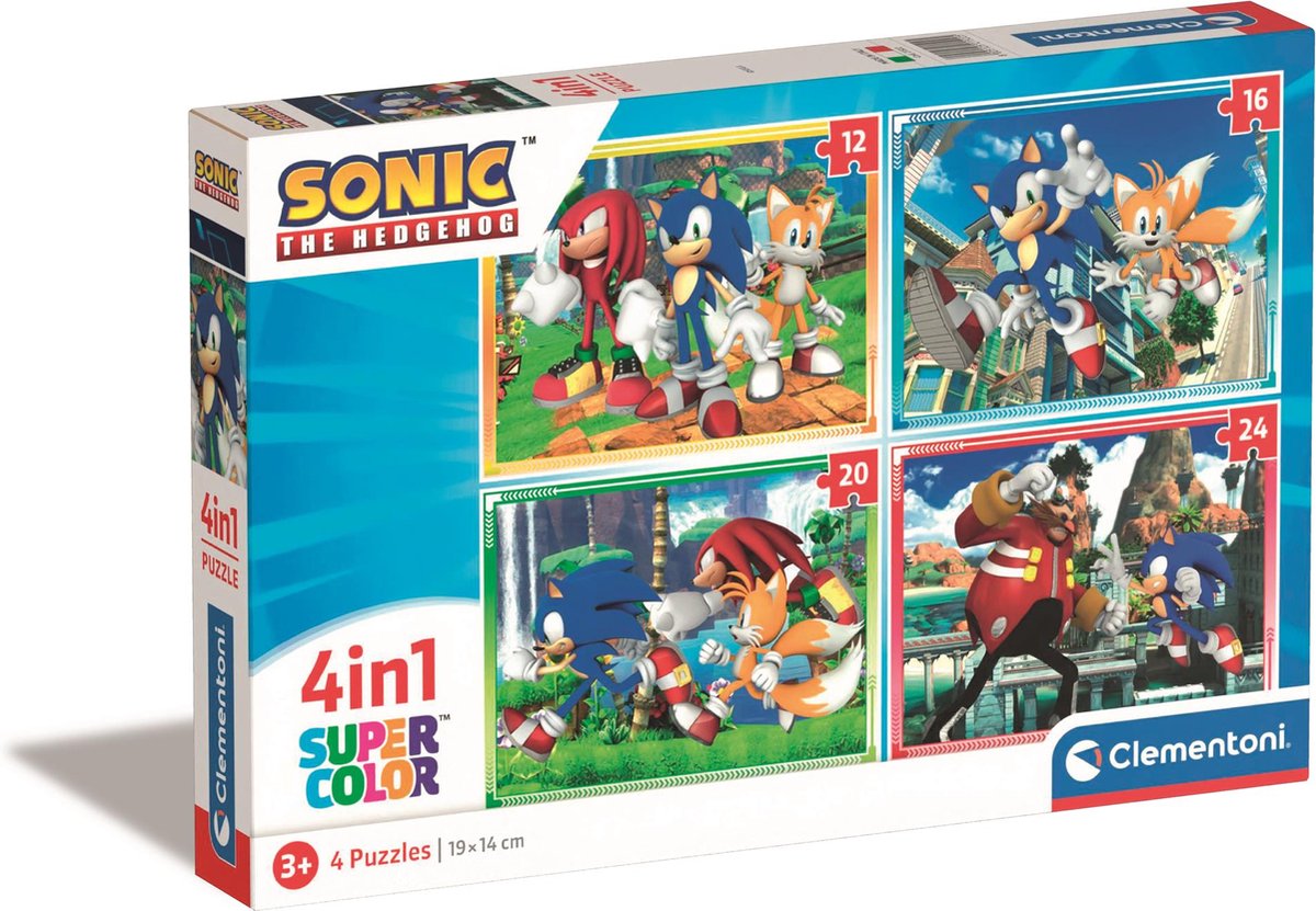 Clementoni Rätsel Sonic, 4in1