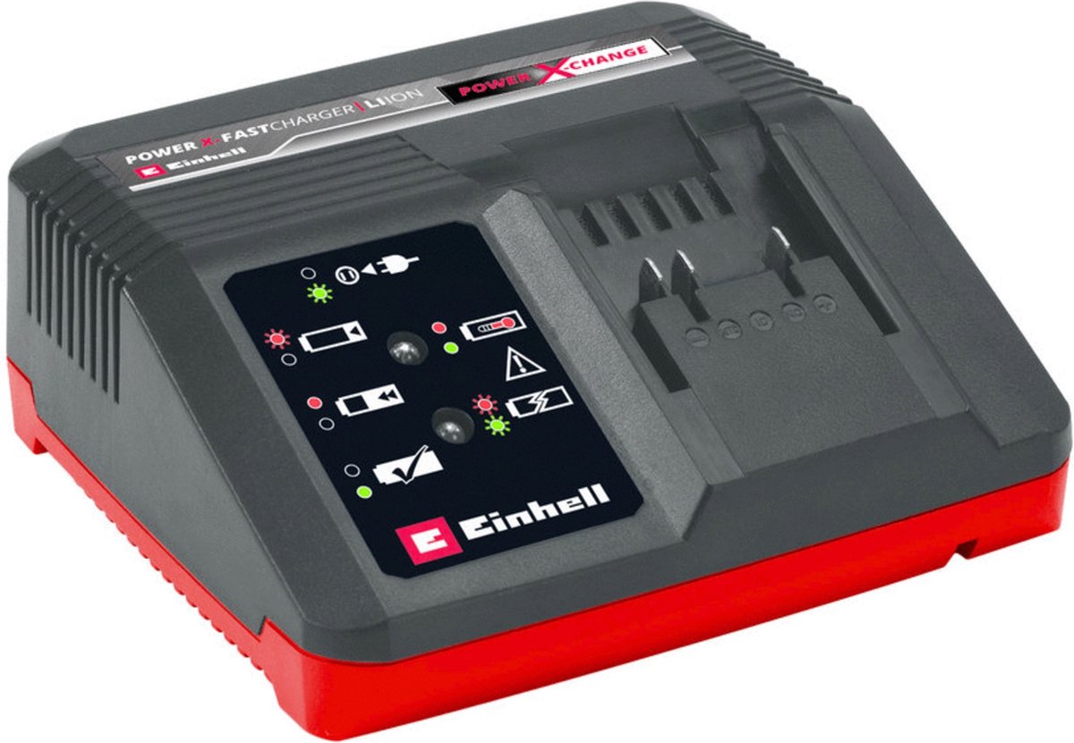 Einhell Schnellladegerät - Power X-Change - 18 V - Ladestrom: 4A - integrierte Wandhalterung - passend für alle Power X-Change Akkus