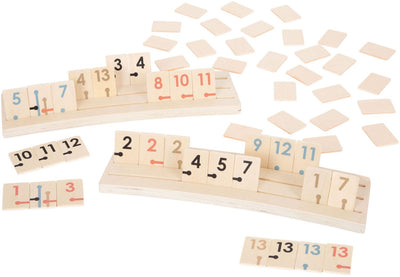 Kleines Fuß Holz Rommé Game