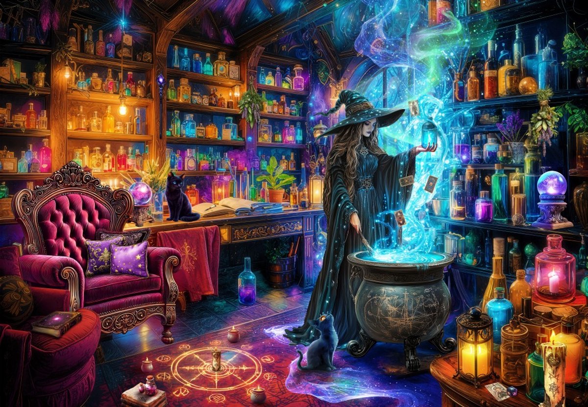 Bluebird-Puzzle „The Witch's Lair“ – 1000-teiliges Puzzlespiel.
