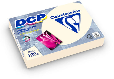 Clairefontaine DCP-Präsentationspapier A4, 120 g, Elfenbein, Packung mit 250 Blatt
