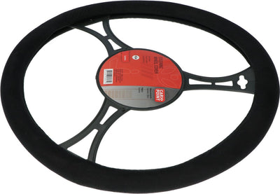 Carpoint Lenkradbezug Auto – schwarzes Wildleder – für Lenkräder mit einem Durchmesser von 37–39 cm