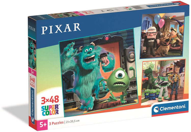 Clementoni - Puzzle - 3x48 Teile - Disney Pixar-Thema - Puzzle für Kinder - ab 5 Jahren