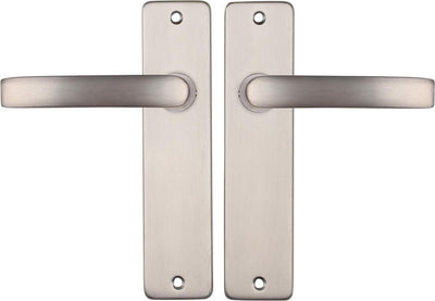 Starx Türgriff Silber - Edelstahloptik - Türbeschläge - Türgriff mit Schild - Jalousie - Türgriffblock - 43 x 180 x ã˜ 18 mm