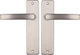 Starx Türgriff Silber - Edelstahloptik - Türbeschläge - Türgriff mit Schild - Jalousie - Türgriffblock - 43 x 180 x ã˜ 18 mm