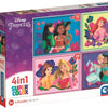 Clementoni Rätsel Disney Princess, 4in1