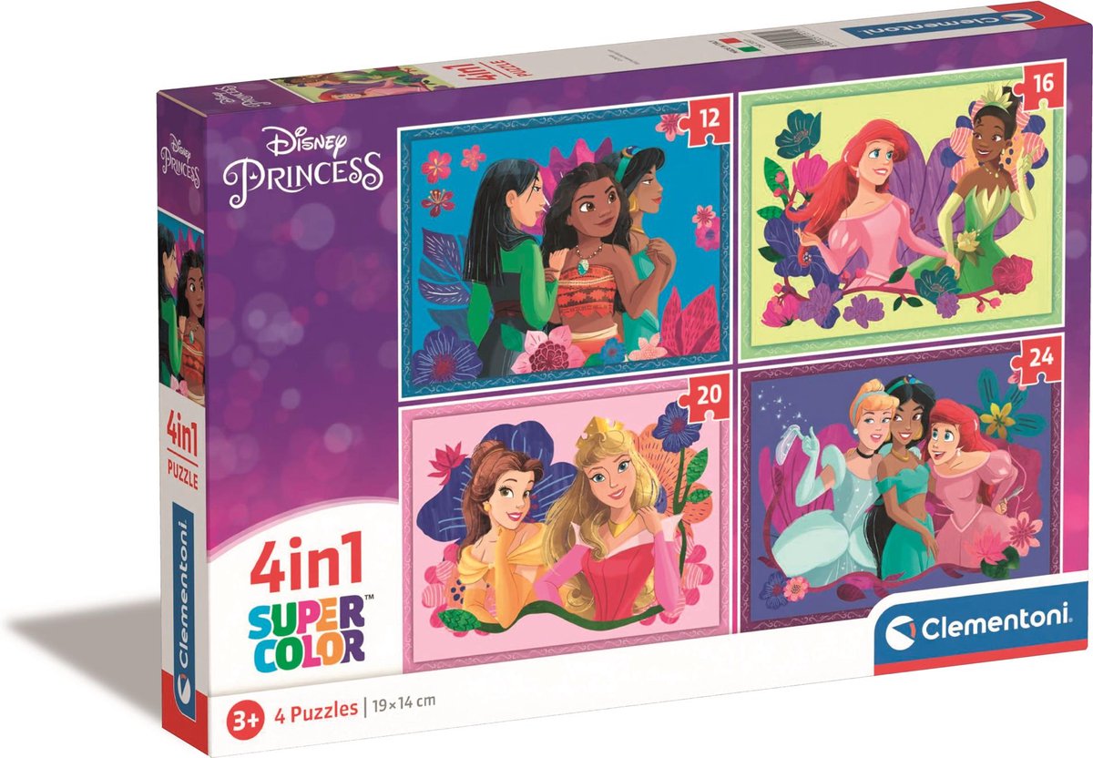 Clementoni Rätsel Disney Princess, 4in1