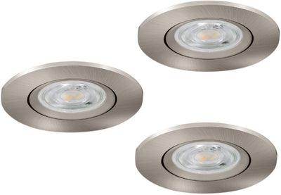 Eglo Barranco Einbaustrahler - Badezimmer - GU10 - ø 8,4 cm - Grau - 3er-Set
