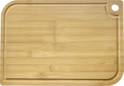 Westmark Schneidebrett – Holzschneidebrett mit Saftrille zum einfachen Schneiden von Lebensmitteln – Bambus, 40 x 29 cm