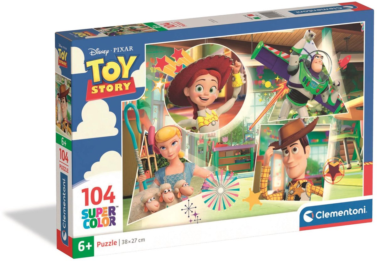 Clementoni Kinderpuzzle Disney Toy Story – Puzzle 104 Teile – Puzzle für Ihr Kind – Lernspielzeug – Puzzles für Kinder ab 6 Jahren