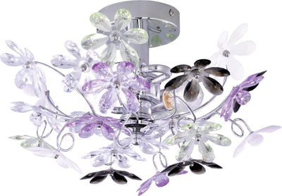 Rl Live Your Light Reality Flower Wandleuchte – Chrom – exkl. 2x e14 - Blumen in klar und mehrfarbig