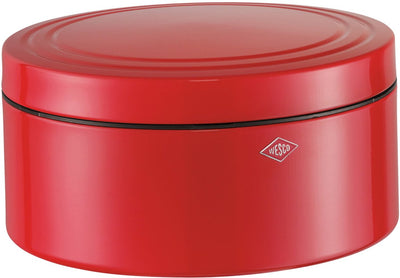 Wesco Classic Line Gebäckdose mit Deckel | 4 Liter | Metall - rot orange | Keksdose | Sonderausgabe Weihnachten
