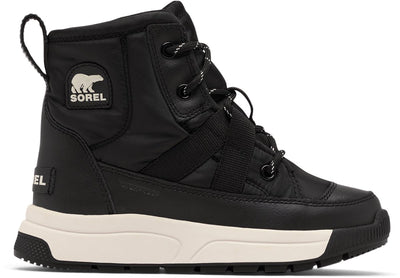 Sorel Youth Whitney™ III Mid WP Unisex-Schneestiefel – Schwarz, Meersalz